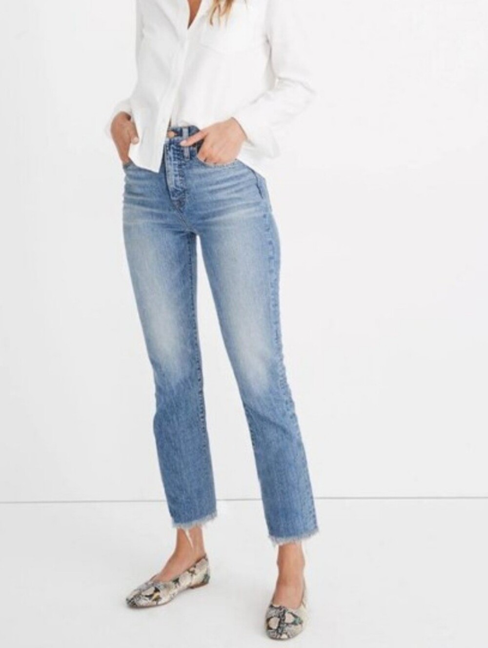 Madewell Light Blue High-Rise Straight Jeans